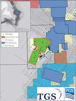 The Jeanne d’Arc High Density 3D multi-client survey will cover about 5,000 sq km offshore Newfoundland. (Courtesy TGS and PGS) The Jeanne d’Arc High Density 3D multi-client survey will cover about 5,000 sq km offshore Newfoundland. (Courtesy TGS and PGS)