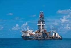 The ultra-deepwater drillship Deepwater Asgard is working on behalf of Murphy Oil in the Gulf of Mexico. The ultra-deepwater drillship Deepwater Asgard is working on behalf of Murphy Oil in the Gulf of Mexico.
