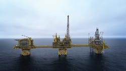 The newly onstream Culzean field platform complex. (Courtesy Total) The newly onstream Culzean field platform complex. (Courtesy Total)