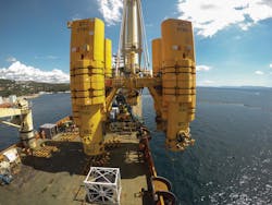 The offset installation equipment was tested in the northern Adriatic Sea. The offset installation equipment was tested in the northern Adriatic Sea.