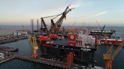 The semisubmersible crane vessel Sleipnir is named after the Norse God Odin’s eight-legged stallion.