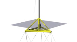 The TetraSpar floating offshore wind turbine platform concept (Courtesy Stiesdal Offshore Technologies)