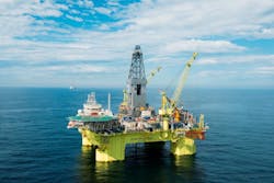 The semisubmersible COSLPromoter will drill eight production wells for the Troll Phase 3 field development in the North Sea.
