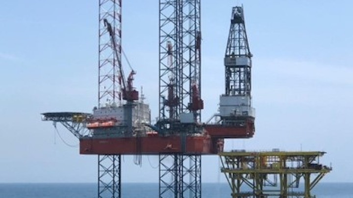 The jackup drilling rig Cantarell IV.