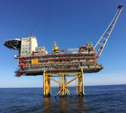 The Gudrun platform has capacity for partial treatment of oil and gas. The Gudrun platform has capacity for partial treatment of oil and gas.