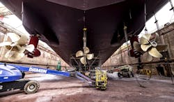 While the Deep Arctic was in the dry dock, DSAm overhauled six thrusters.