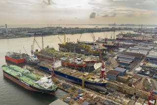Keppel Shipyard in Singapore.