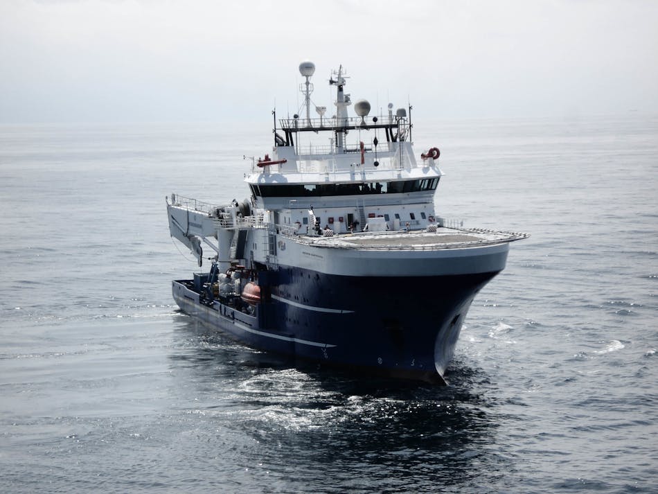 The ROV support vessel Rever Sapphire.