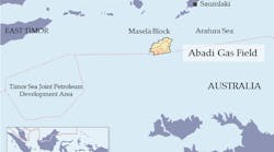 INPEX and partner Shell will develop the giant Abadi field in the Arafura Sea via an offshore production facility and a 9.5 MM metric tons/yr (10.47 MM tons) onshore LNG plant, at a total estimated cost of $20 billion.