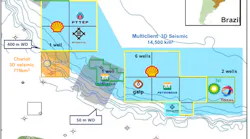 Exploration activity in the Barreirinhas basin offshore Brazil.