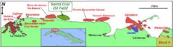 The Santa Cruz oil field is part of Cuba's northern fold belt. The Santa Cruz oil field is part of Cuba's northern fold belt.