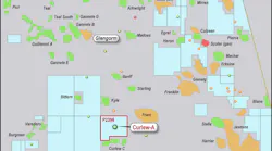 Curlew-A is in block 29/7b (license P2396) in the UK central North Sea.
