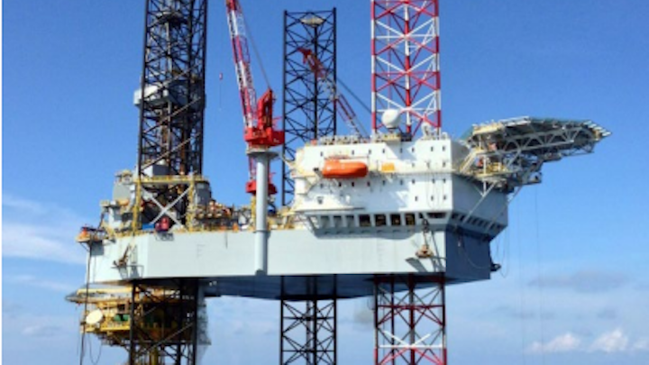 The jackup ENSCO 115 will drill three new development wells on the Manora oil field in the Gulf of Thailand.