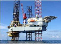 The jackup ENSCO 115 will drill three new development wells on the Manora oil field in the Gulf of Thailand.