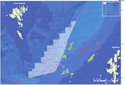 Map of licensing area for the 5th Faroese offshore licensing round Map of licensing area for the 5th Faroese offshore licensing round