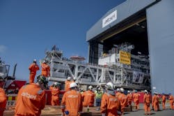 Load-out of the M40 module for Wintershall Dea’s Dvalin project. Load-out of the M40 module for Wintershall Dea’s Dvalin project.