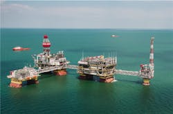 The V. Filanovsky field development in the Russian sector of the Caspian Sea. The V. Filanovsky field development in the Russian sector of the Caspian Sea.