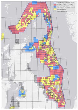 The 32nd Offshore Licensing Round offers 768 blocks or part-blocks across the main producing areas of the UK continental shelf in the central, northern, and southern North Sea and west of Shetland. The 32nd Offshore Licensing Round offers 768 blocks or part-blocks across the main producing areas of the UK continental shelf in the central, northern, and southern North Sea and west of Shetland.