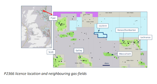 License P2366 in the UK central North Sea