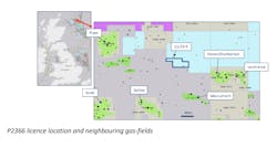 License P2366 in the UK central North Sea License P2366 in the UK central North Sea
