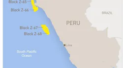 Map of the company's licenses offshore Peru.