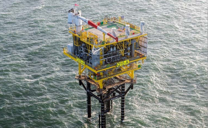 The Q10-A platform in the Dutch North Sea.