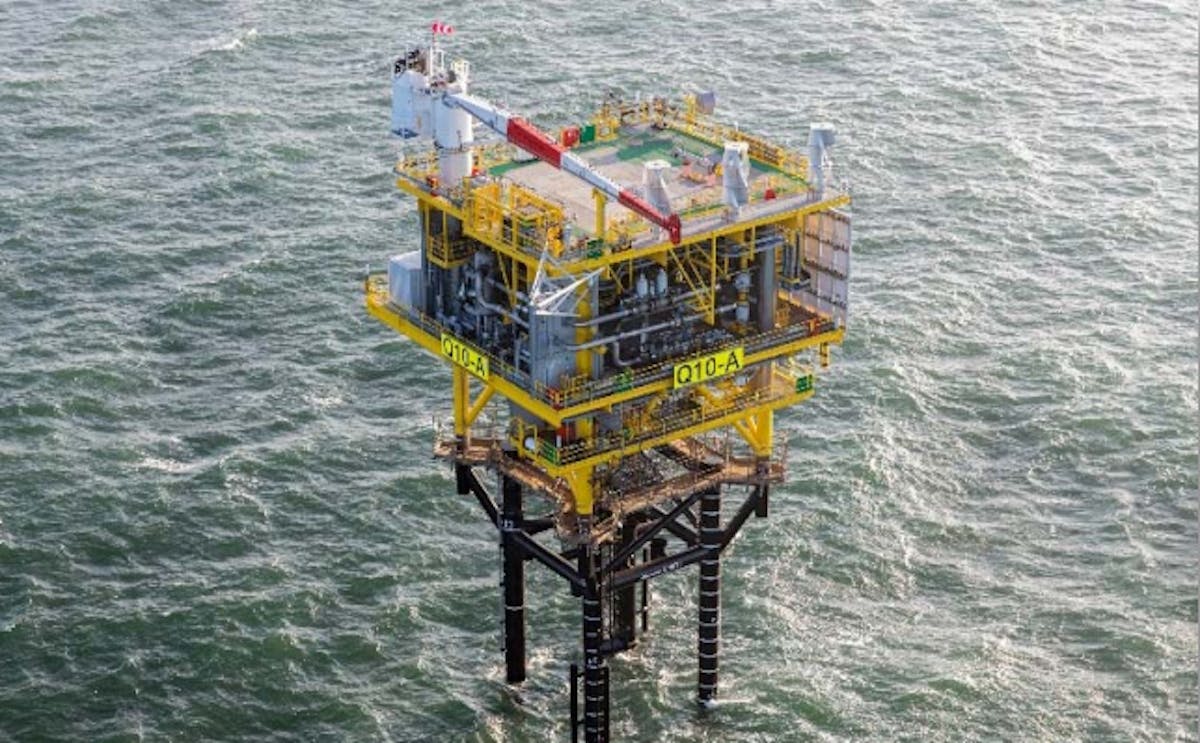 The Q10-A platform in the Dutch North Sea.