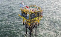 The Q10-A platform in the Dutch North Sea.