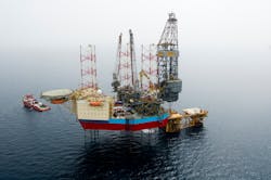 The jackup Maersk Resilient is expected to spud an appraisal well on the Harvey gas prospect in the UK southern North Sea around Aug. 3. The jackup Maersk Resilient is expected to spud an appraisal well on the Harvey gas prospect in the UK southern North Sea around Aug. 3.