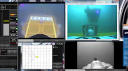 Control panel view with Sabertooth in pioneering docking maneuver.