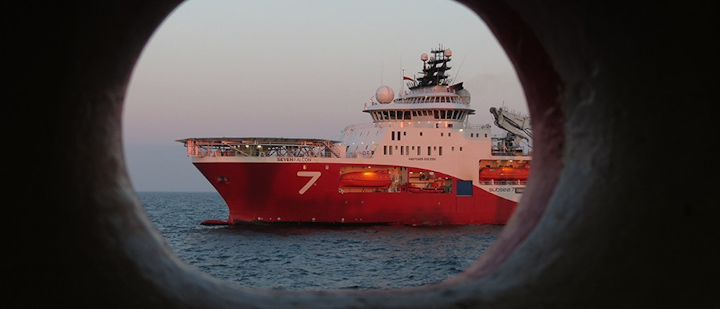 The diving vessel Seven Falcon.