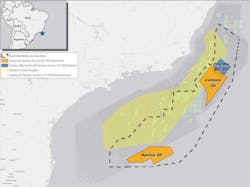 Santos 3D and Campos 3D surveys offshore Brazil. Santos 3D and Campos 3D surveys offshore Brazil.