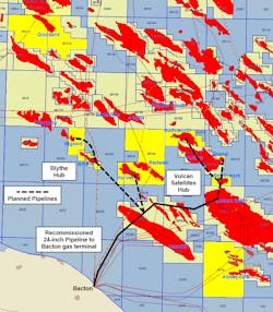 Independent Oil and Gas’ licences and recommissioned Thames gas pipeline (PL370). Independent Oil and Gas’ licences and recommissioned Thames gas pipeline (PL370).