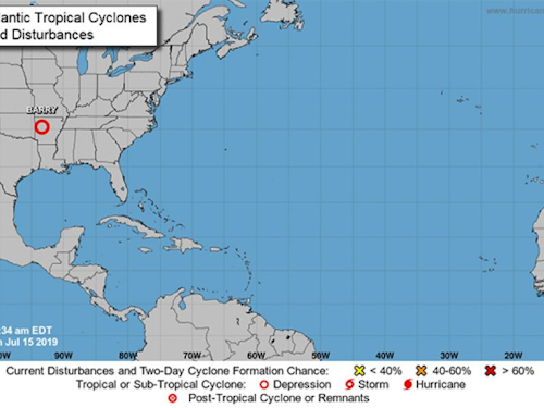 Tropical Depression Barry 07 15 2019