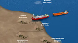White Rose oil field layout.