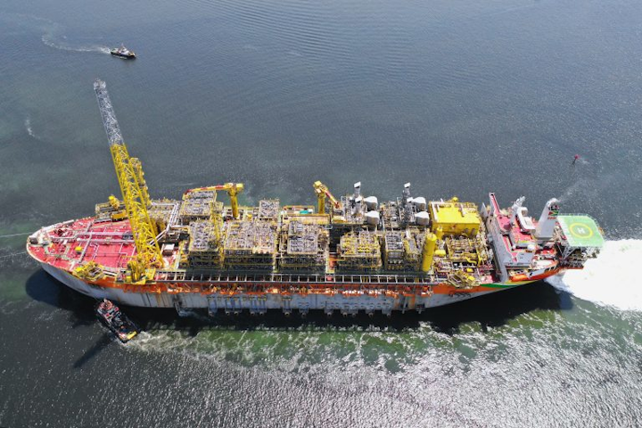 The FPSO Destiny departs from Singapore and is sailing to Guyana.