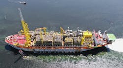 The FPSO Liza Destiny departs from Singapore and is sailing to Guyana.