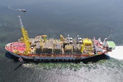 The FPSO Liza Destiny departs from Singapore and is sailing to Guyana. The FPSO Liza Destiny departs from Singapore and is sailing to Guyana.