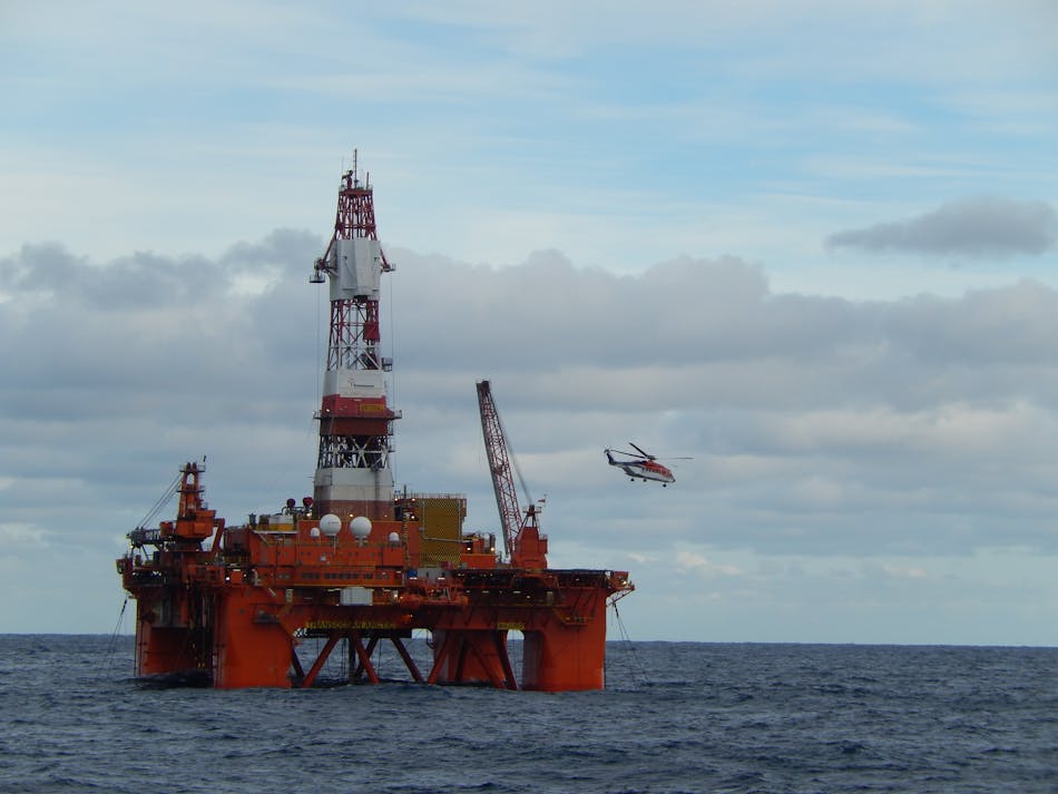 The semisubmersible Transocean Arctic has started production drilling on the Dvalin gas field in the Norwegian Sea.
