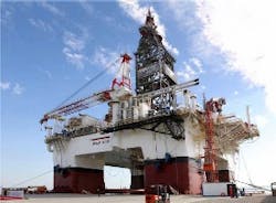 The semisub Heydar Aliyev completed drilling of a first well. The semisub Heydar Aliyev completed drilling of a first well.