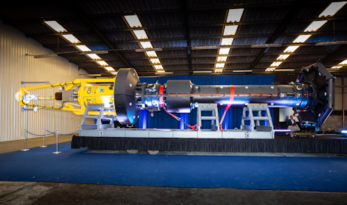 The PB3 PowerBuoy is designed to serve as an uninterruptible power supply that constantly recharges itself using wave energy and operates in ocean depths from 20 m (66 ft).