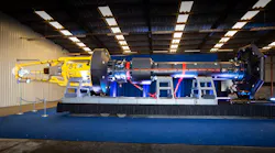The PB3 PowerBuoy is designed to serve as an uninterruptible power supply that constantly recharges itself using wave energy and operates in ocean depths from 20 m (66 ft).