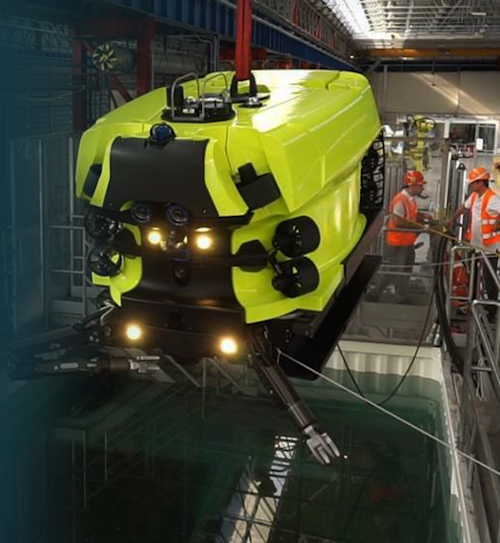 Hydrone-R, the first unit to be launched in the market, is an underwater intervention drone capable of performing light construction works as well as advanced inspections on subsea assets.
