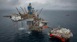 The accommodation rig Safe Boreas at the Mariner complex in the UK northern North Sea.