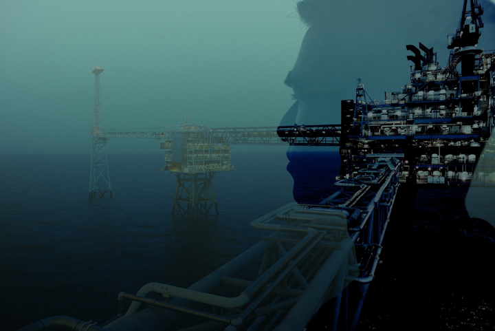 The Sleipner platform in the North Sea.