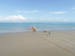 Export cable installation for the MW Formosa 1 Phase 2 wind farm offshore Taiwan. Export cable installation for the MW Formosa 1 Phase 2 wind farm offshore Taiwan.