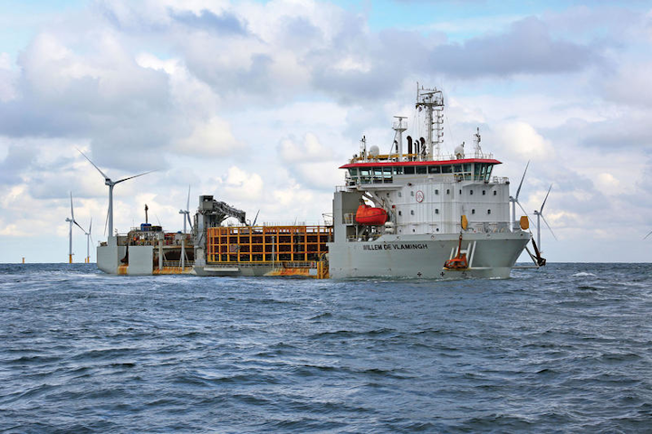 The cable laying vessel Willem de Vlamingh