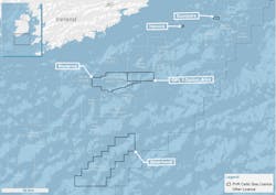 The Barryroe oil field is in the North Celtic Sea basin offshore Ireland.