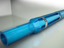 The SureCONNECT intelligent downhole system allows connection of the upper completion components to the lower completion with hydraulic, electric, or fiber-optic conduits. The SureCONNECT intelligent downhole system allows connection of the upper completion components to the lower completion with hydraulic, electric, or fiber-optic conduits.
