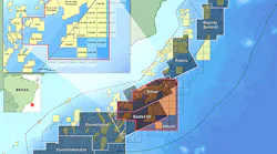 Map showing location of CGG’s Nebula 3D survey offshore Brazil.